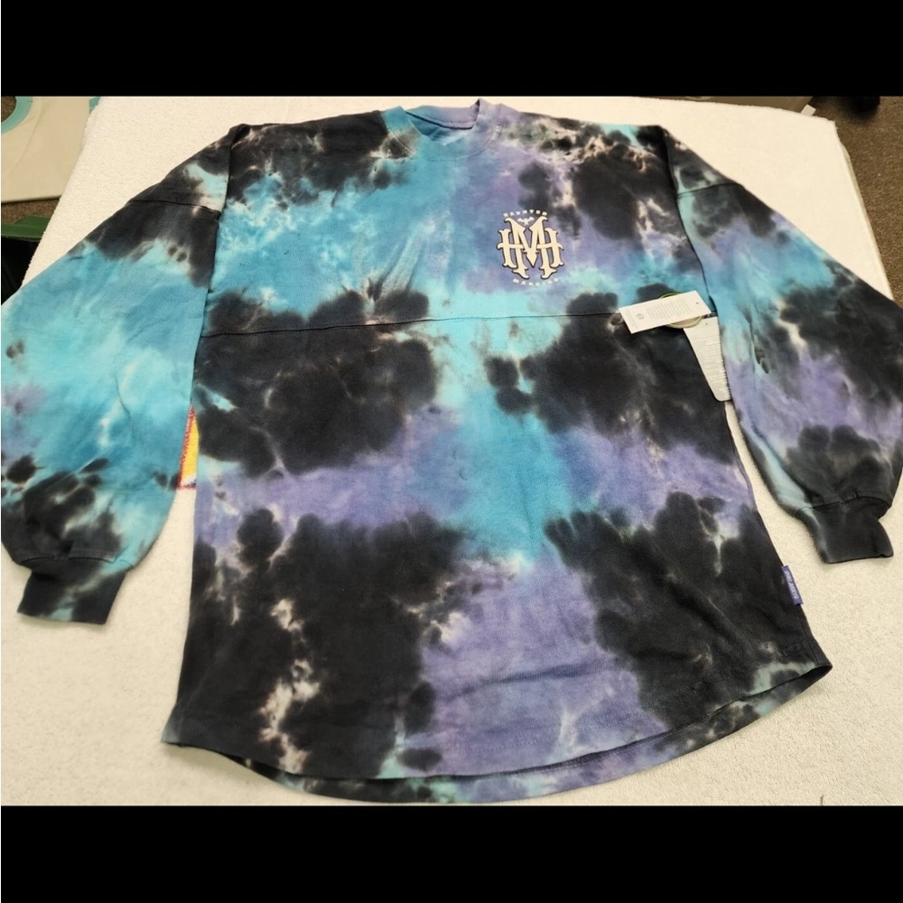 Disney Tie-Dye Long Sleeve Tee - Blue and Black